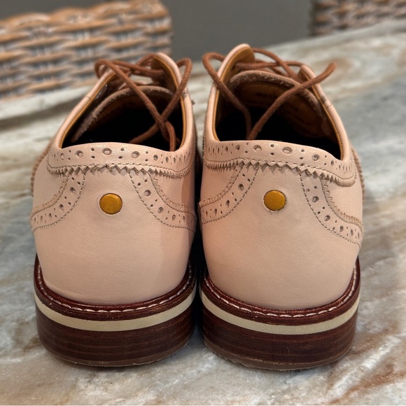 Women’s SAMUEL HUBBARD Winged traveler blush pink leather Oxfords- Size 7 - Picture 6 of 10